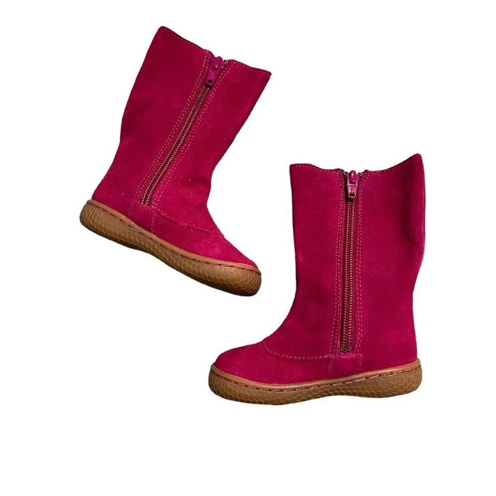 NEW Livie & Luca Sz 4 Pink Suede Leather Marchita Tiempo Boots